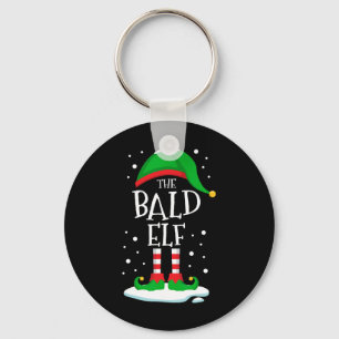 The Bald Elf Christmas Family Matching Xmas Group  Key Ring