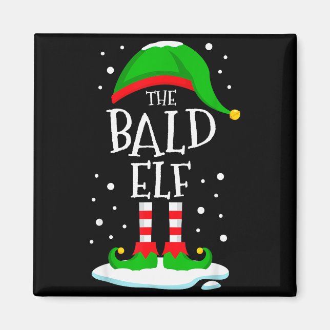 The Bald Elf Christmas Family Matching Xmas Group  Magnet (Front)