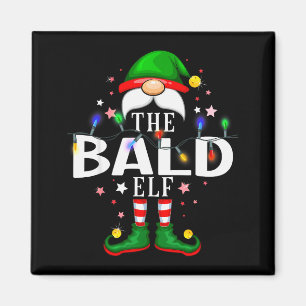 The Bald Elf Christmas Family Pajama Party Magnet