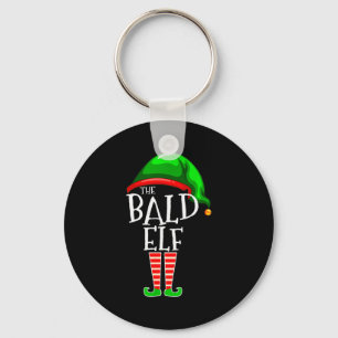 The Bald Elf Family Matching Group Christmas Gift  Key Ring