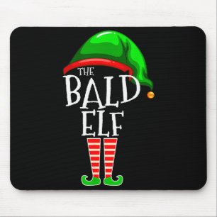 The Bald Elf Family Matching Group Christmas Gift  Mouse Pad