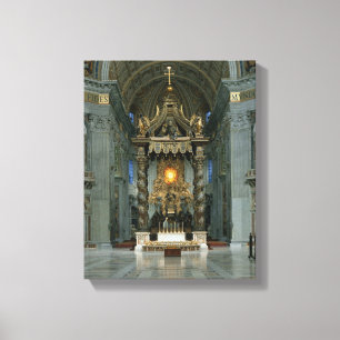 The Baldacchino, the high altar and the chair Canvas Print
