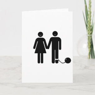 The "Ball and Chained" groom Card