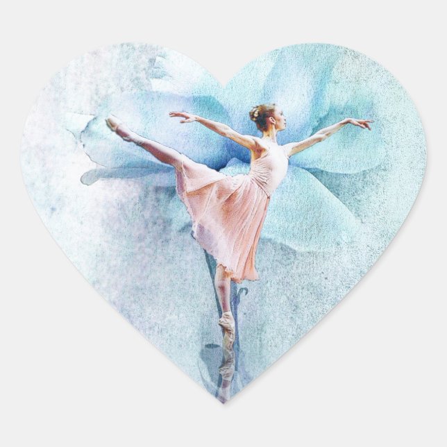 The Ballerina Heart Sticker (Front)