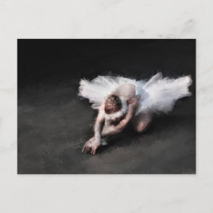 The ballerina painting postcard