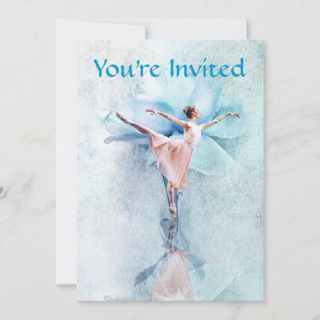 The Ballerina party invitation (Front)