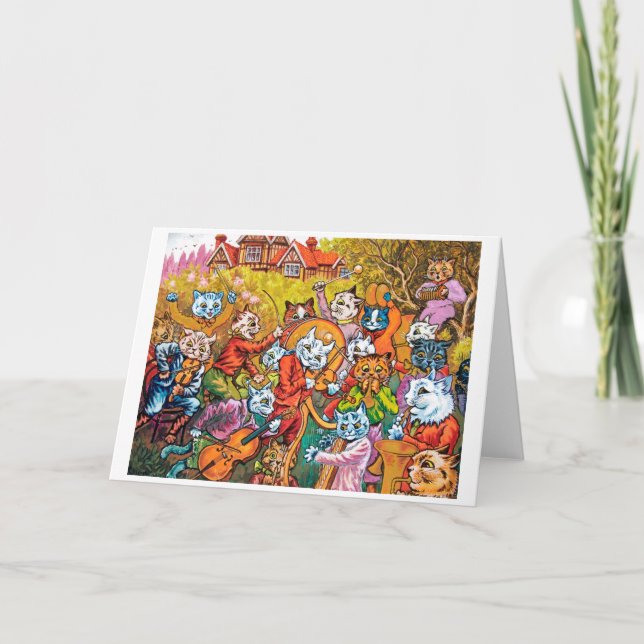 The Band Plays, Louis Wain Card (Front)