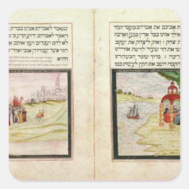 The Banishment of Hagar and Ishmael Square Sticker (Front)