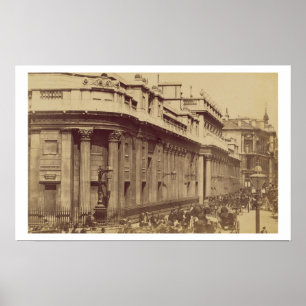 The Bank of England, London, c.1880 (sepia photo) Poster