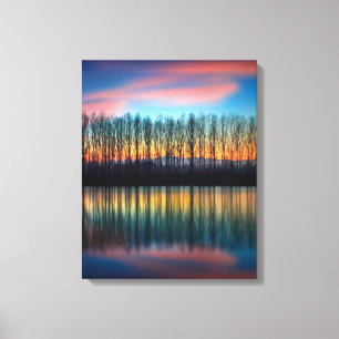 The Bank of the Po   Piedmont Italy Canvas Print