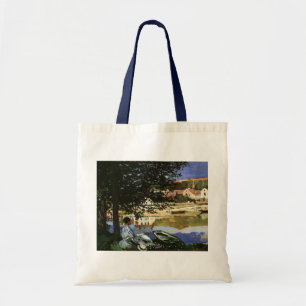 The Bank of the Seine, Bennecourt by Claude Monet Tote Bag