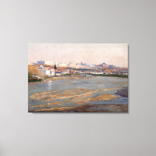 The Banks of the River Manzanares, 1912 (oil on ca Canvas Print