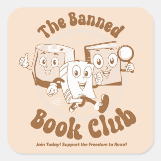 The Banned Book Club Square Sticker