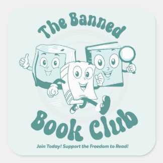 The Banned Book Club Square Sticker