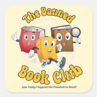 The Banned Book Club Square Sticker