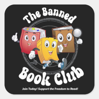 The Banned Book Club Square Sticker
