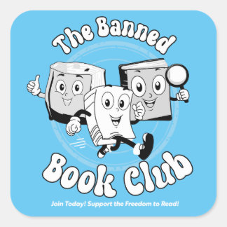 The Banned Book Club Square Sticker