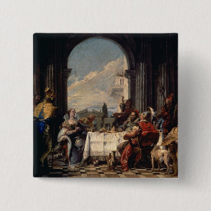 The Banquet of Anthony and Cleopatra, c.1744 (oil 15 Cm Square Badge