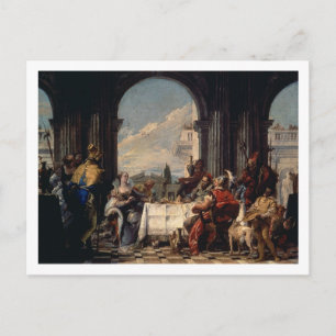 The Banquet of Anthony and Cleopatra, c.1744 (oil Postcard