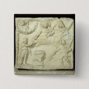 The Banquet of Mithras and the Sun 15 Cm Square Badge