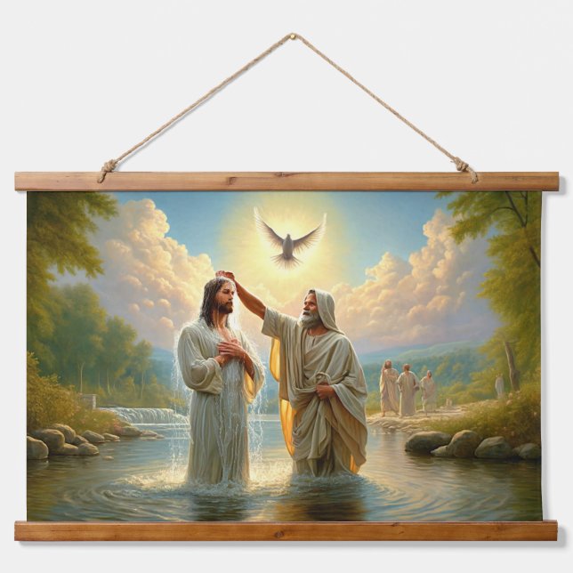 The Baptisim of Jesus Hanging Tapestry (Front)