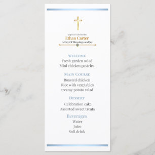 The Baptism Menu