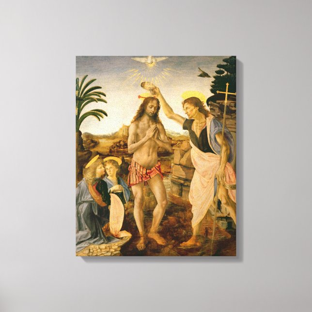 The Baptism of Christ by John the Baptist Canvas Print (Front)