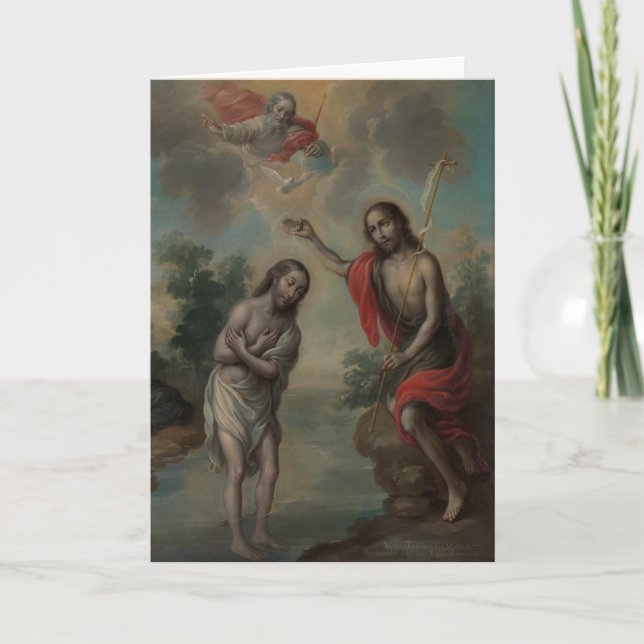 The Baptism of Christ by Nicolás Enríquez Card (Front)