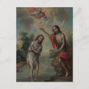 The Baptism of Christ by Nicolas Enriquez Postcard