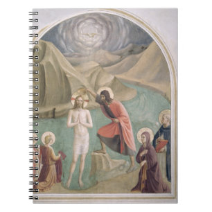 The Baptism of Christ, c.1438-45 (fresco) Spiral Notebook