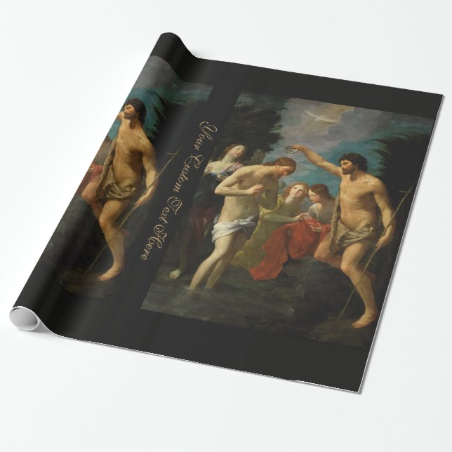 “The Baptism of Christ” custom wrapping paper (Unrolled)