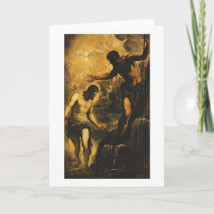 The Baptism of Christ (oil on canvas) Card