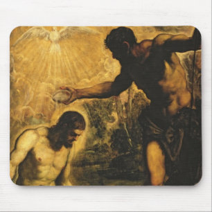 The Baptism of Christ (oil on canvas) Mouse Pad