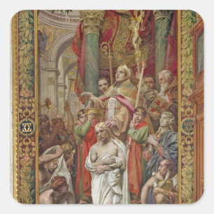 The Baptism of Clovis I Square Sticker