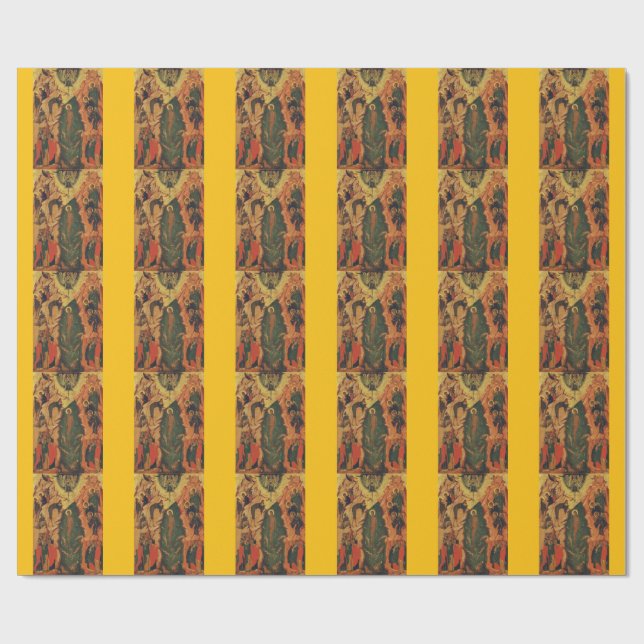 The Baptism of Jesus Christ Byzantine icon Wrapping Paper (Flat)