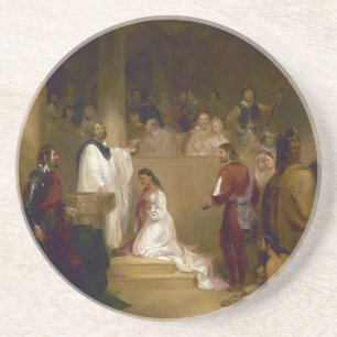 The Baptism of Pocahontas by John Gadsby Chapman Coaster