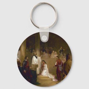 The Baptism of Pocahontas by John Gadsby Chapman Key Ring