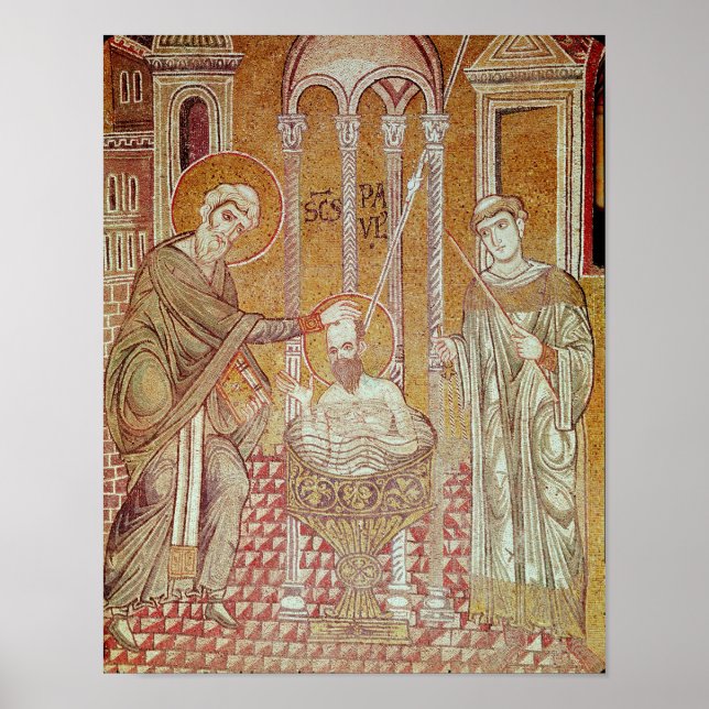 The Baptism of St. Paul By Ananias Poster (Front)