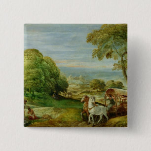 The Baptism of the Ethiopian Eunuch 15 Cm Square Badge