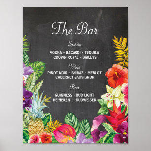 The Bar Aloha Luau Party Sign Wedding Reception