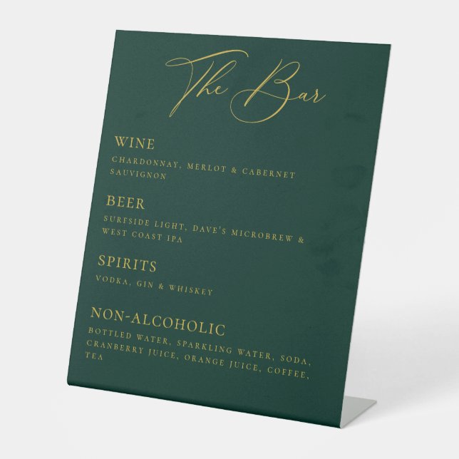 The Bar List Pedestal Sign (Front)