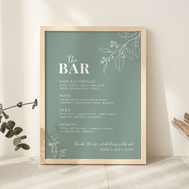 The Bar Sage Green Wedding Sign (Creator Uploaded)