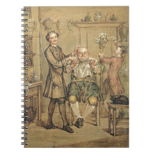 The Barber, c.1760-69 (oil on canvas) Spiral Notebook