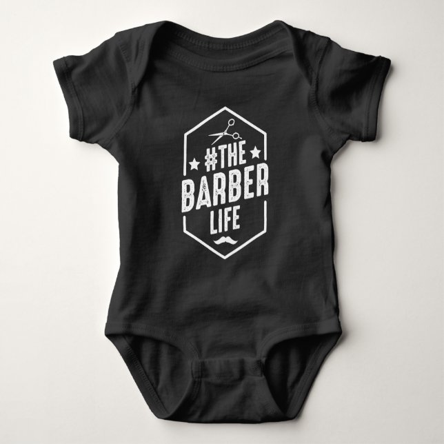 The Barber Life Professional Hairdresser Baby Bodysuit (Front)