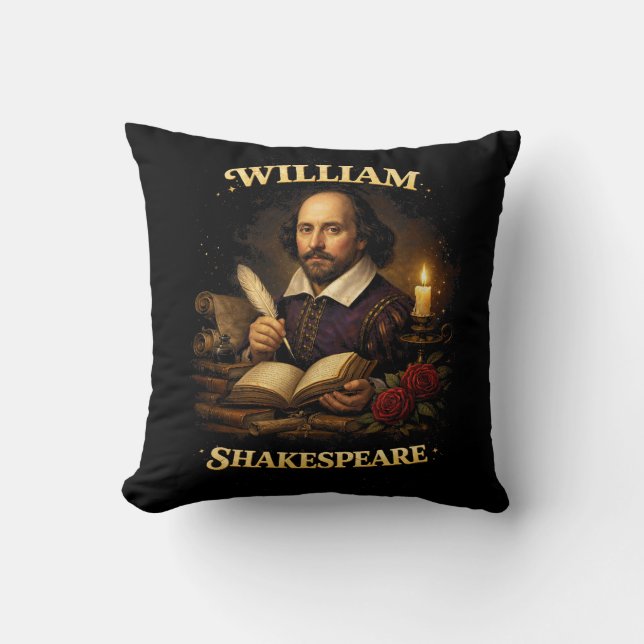 The Bard by Candlelight Cushion (Front)