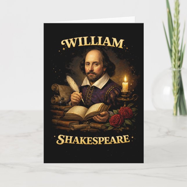 The Bard by Candlelight Holiday Card (Front)
