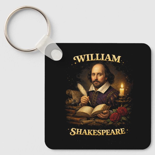The Bard by Candlelight Key Ring (Front)