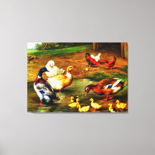 "The Barnyard Dip" Canvas Print