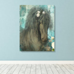 The Baroque Friesian - Wrapped Canvas