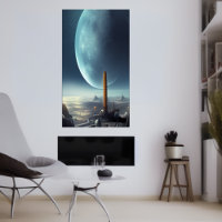 The base on a alien world | AI Art Poster